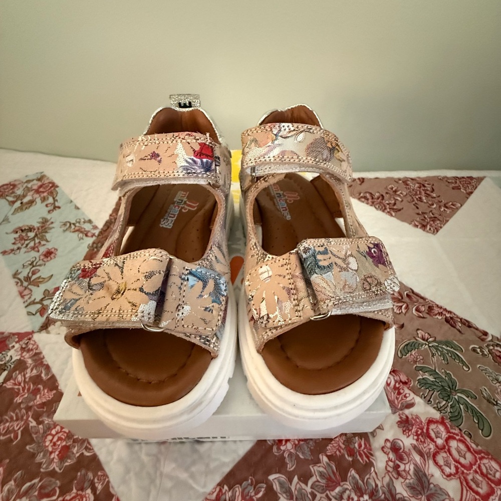 Floral Kids Sandals with Adjustable Straps
